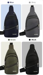 Yerchic Small Sling Bag Crossbody Shoulder Bag for Men Women Lightweight One Strap Backpack Casual Daypack for Daily Travel Outdoor, Black,5811 - Image 6